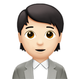 office worker: light skin tone