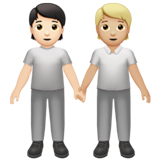 people holding hands: light skin tone, medium-light skin tone