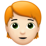 person: light skin tone, red hair