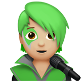 singer: medium-light skin tone