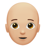 person: medium-light skin tone, bald