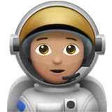 astronaut: medium skin tone