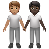 people holding hands: medium skin tone, dark skin tone