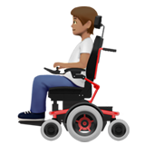 person in motorized wheelchair: medium skin tone