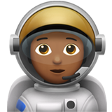 astronaut: medium-dark skin tone