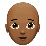 person: medium-dark skin tone, bald