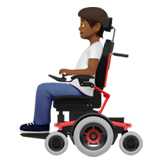person in motorized wheelchair: medium-dark skin tone