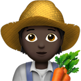 farmer: dark skin tone
