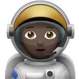 astronaut: dark skin tone