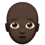 person: dark skin tone, bald
