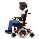 person in motorized wheelchair: dark skin tone