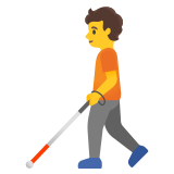 Person with white cane - Noto Color Emoji