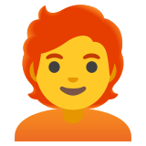 Person: red hair - Noto Color Emoji