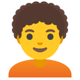 Person: curly hair - Noto Color Emoji