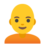 Person: bald - Noto Color Emoji