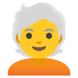 Person: white hair - Noto Color Emoji