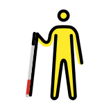 Person with white cane - OpenMoji