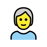 Person: white hair - OpenMoji