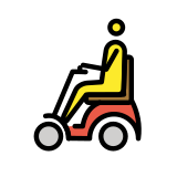 Person in motorized wheelchair - OpenMoji