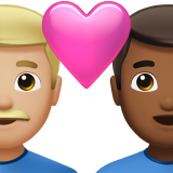 couple with heart: man, man, medium-light skin tone, medium-dark skin tone