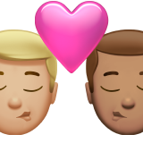 kiss: man, man, medium-light skin tone, medium skin tone