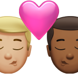 kiss: man, man, medium-light skin tone, medium-dark skin tone