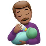 man feeding baby: medium skin tone