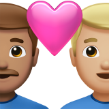 couple with heart: man, man, medium skin tone, medium-light skin tone