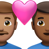 couple with heart: man, man, medium skin tone, medium-dark skin tone