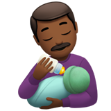man feeding baby: medium-dark skin tone
