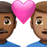 couple with heart: man, man, medium-dark skin tone, medium skin tone