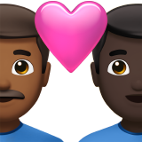 couple with heart: man, man, medium-dark skin tone, dark skin tone