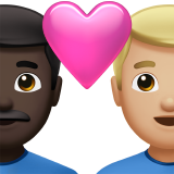 couple with heart: man, man, dark skin tone, medium-light skin tone