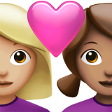 couple with heart: woman, woman, medium-light skin tone, medium skin tone