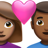 couple with heart: woman, man, medium skin tone, medium-dark skin tone
