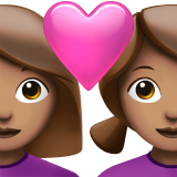 couple with heart: woman, woman, medium skin tone