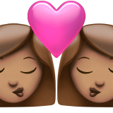 kiss: woman, woman, medium skin tone