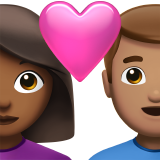 couple with heart: woman, man, medium-dark skin tone, medium skin tone