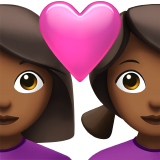 couple with heart: woman, woman, medium-dark skin tone