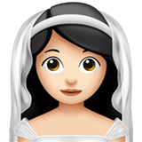 woman with veil: light skin tone