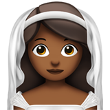 woman with veil: medium-dark skin tone