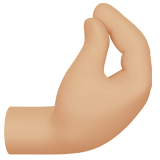 pinched fingers: medium-light skin tone