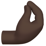 pinched fingers: dark skin tone