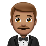man in tuxedo: medium skin tone