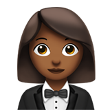 woman in tuxedo: medium-dark skin tone