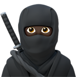 ninja: dark skin tone