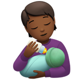 person feeding baby: medium-dark skin tone