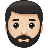 man: light skin tone, beard