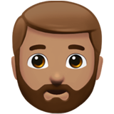 man: medium skin tone, beard
