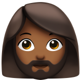 woman: medium-dark skin tone, beard